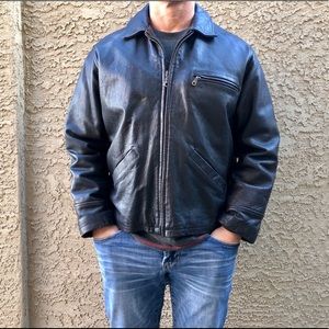 Vintage-90’s Structure Urban Wear Leather Jacket